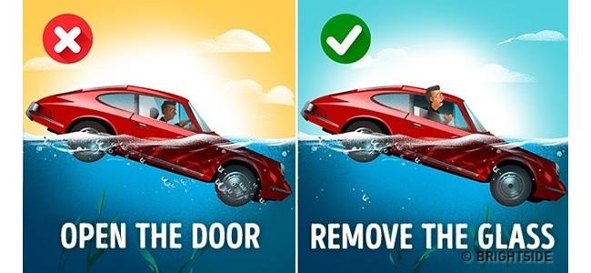 إذا غرقت سيارتك لا تفتح الباب.. هكذا تنقذ نفسك بدقيقة واحدة! 